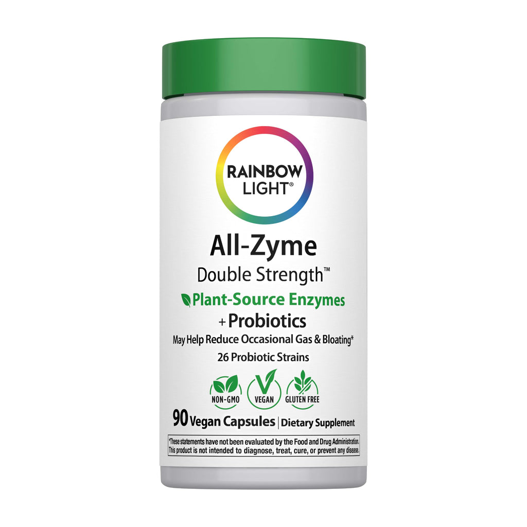 Rainbow Light All-Zyme Double Strength Digestive Enzymes - 90 Capsules