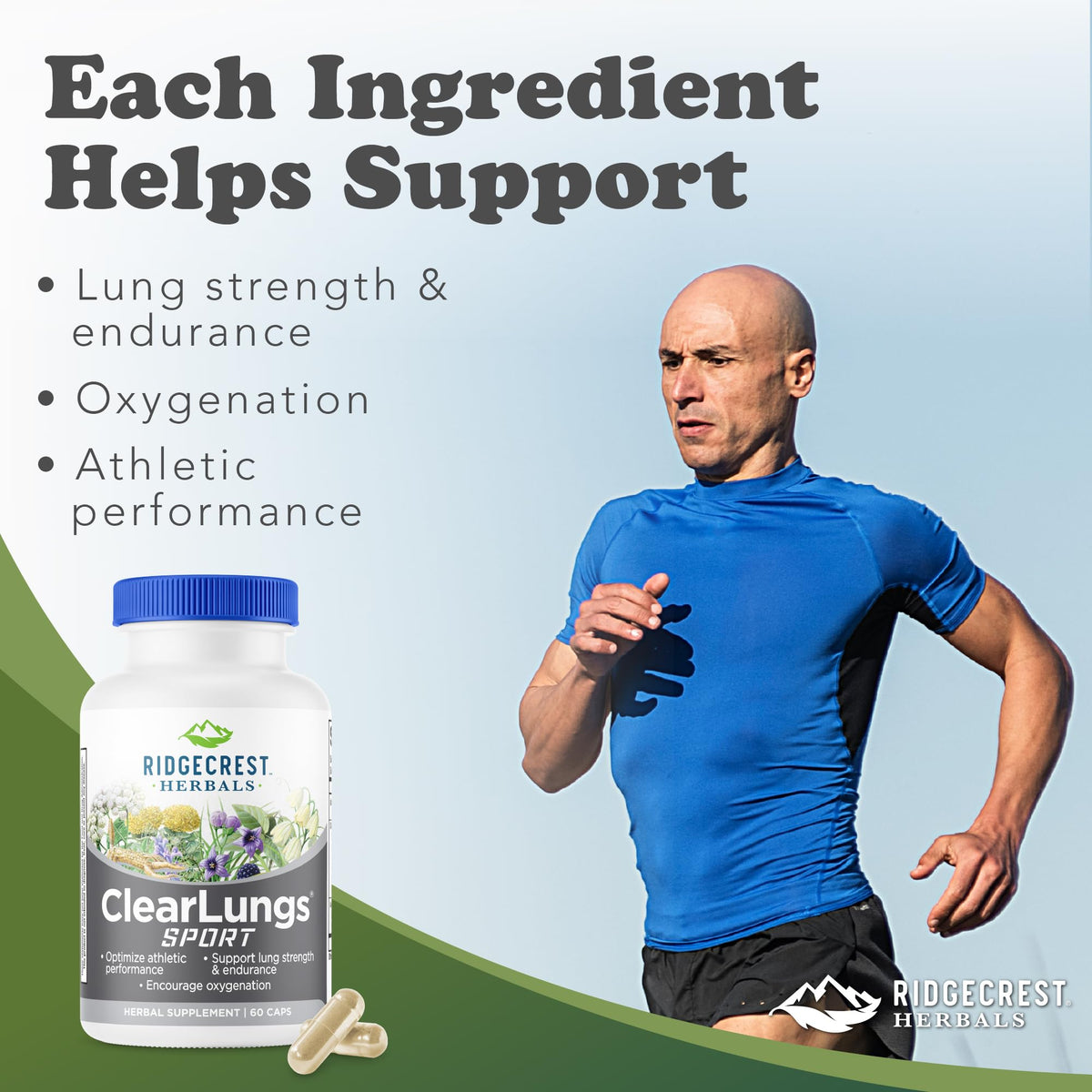 RidgeCrest Herbals ClearLungs Sport Lung Support - 60 Capsules - image 2