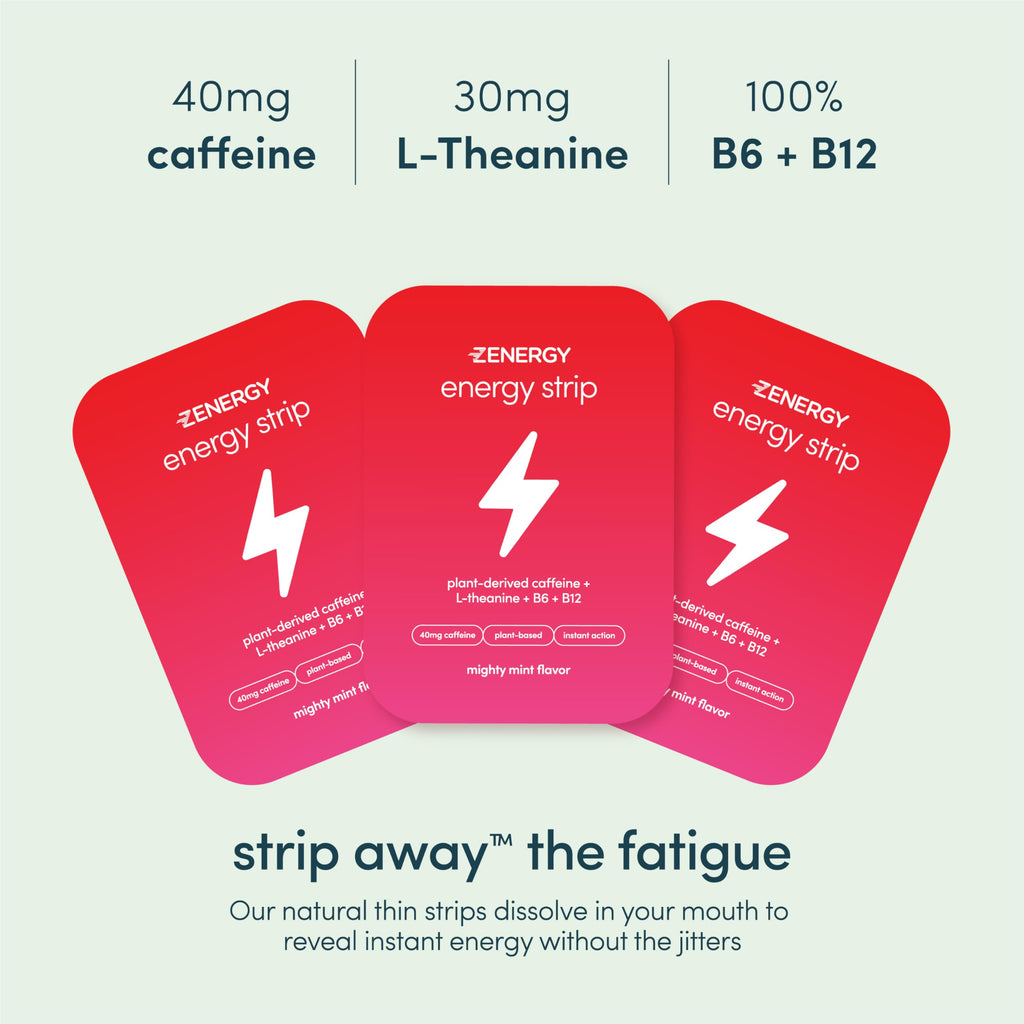 ZENERGY Oral Energy Strips Mint 40mg Caffeine - 30 Strips - image 2