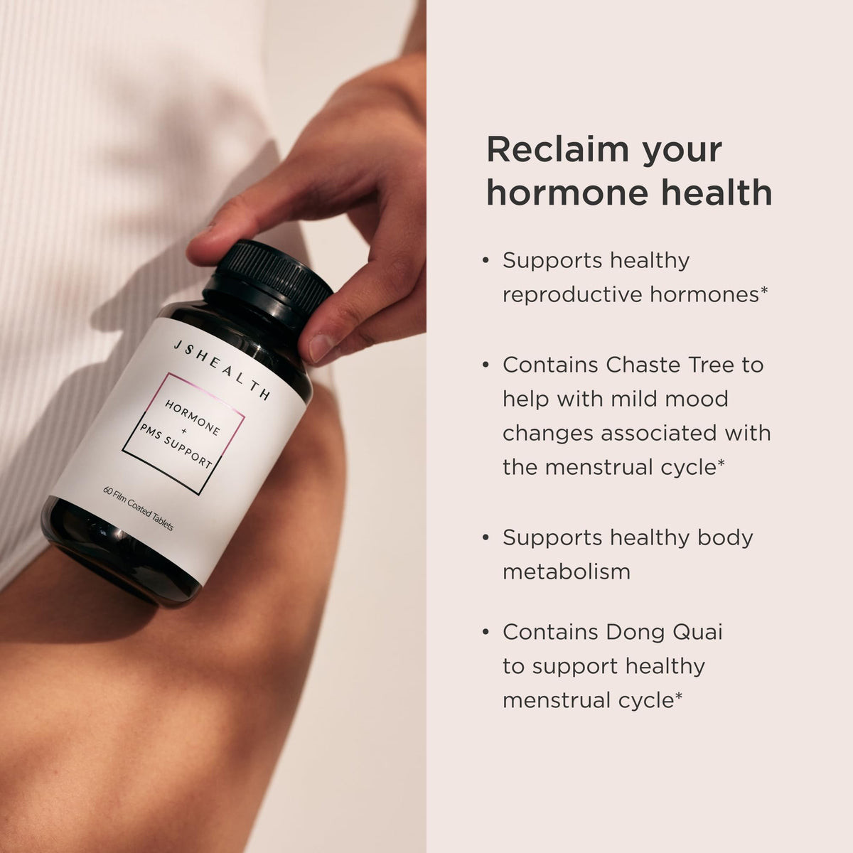 JSHealth Vitamins Hormone Balance & PMS Support - 60 Tablets - image 2