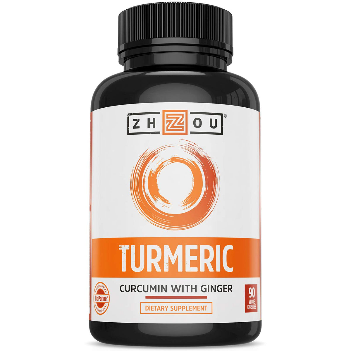 ZHOU Turmeric Curcumin with Ginger - 90 Vegetarian Capsules