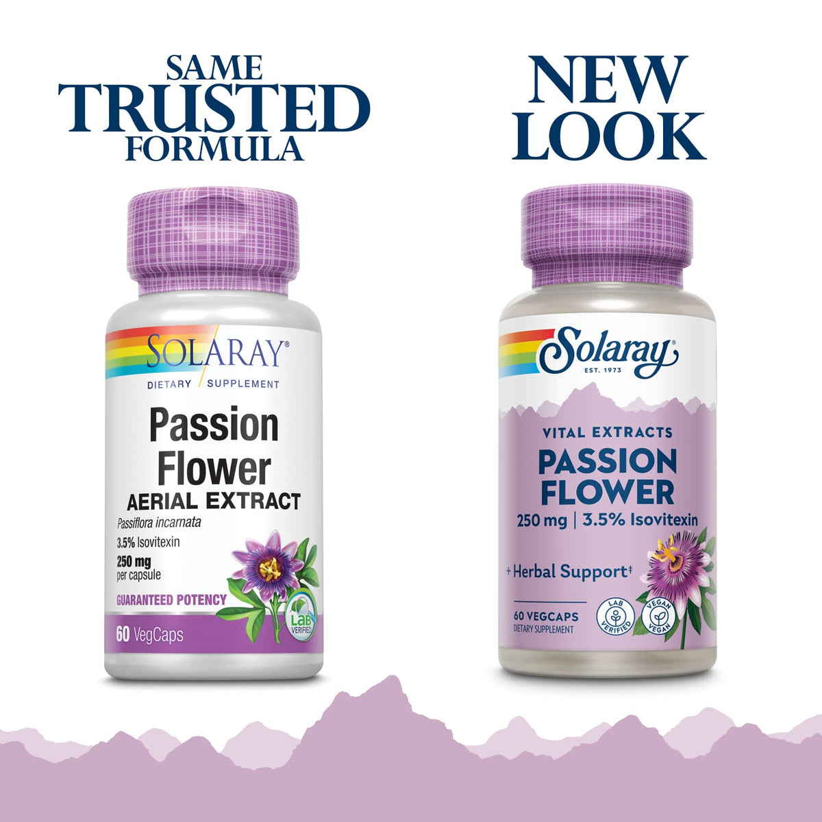 SOLARAY Passion Flower 250mg Herbal Support - 60 Vegetarian Capsules - image 2