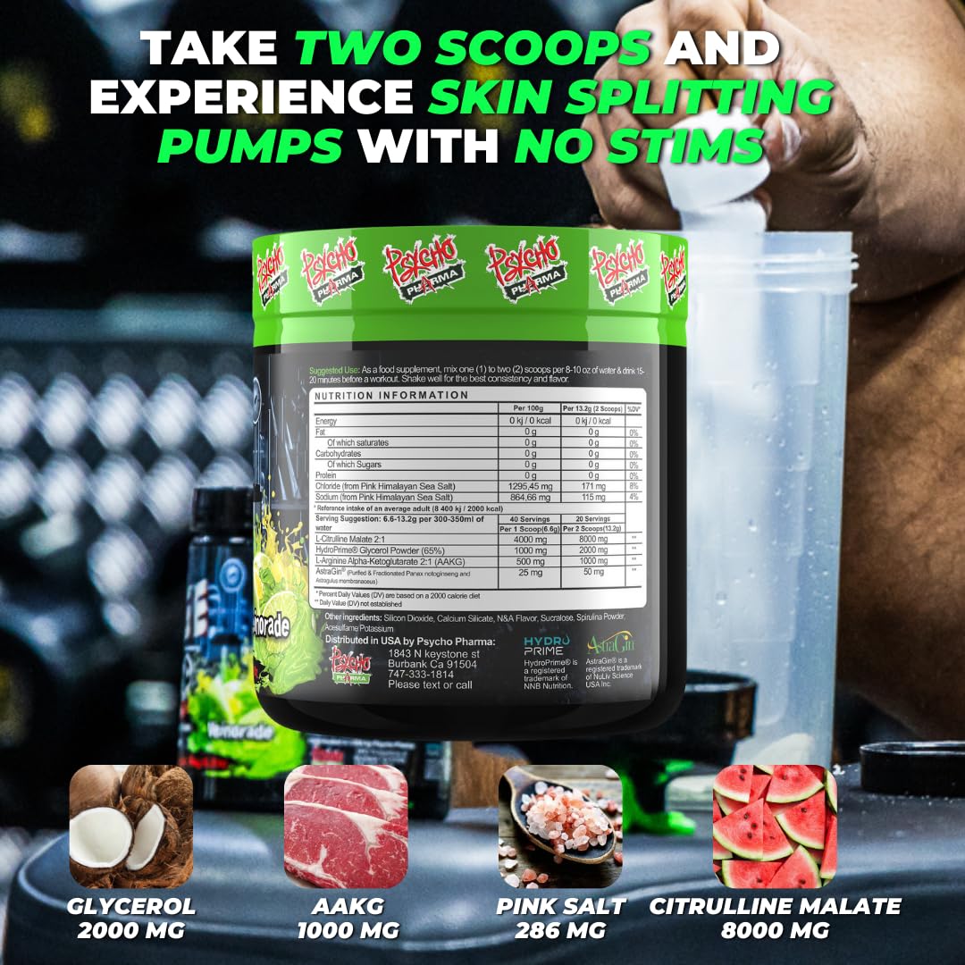 Psycho Pharma EDGE PUMP Nitric Oxide Booster Powder - 9.38 oz - image 8