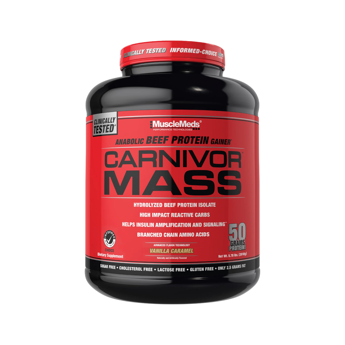 MuscleMeds Carnivor Mass Gainer Beef Protein Powder