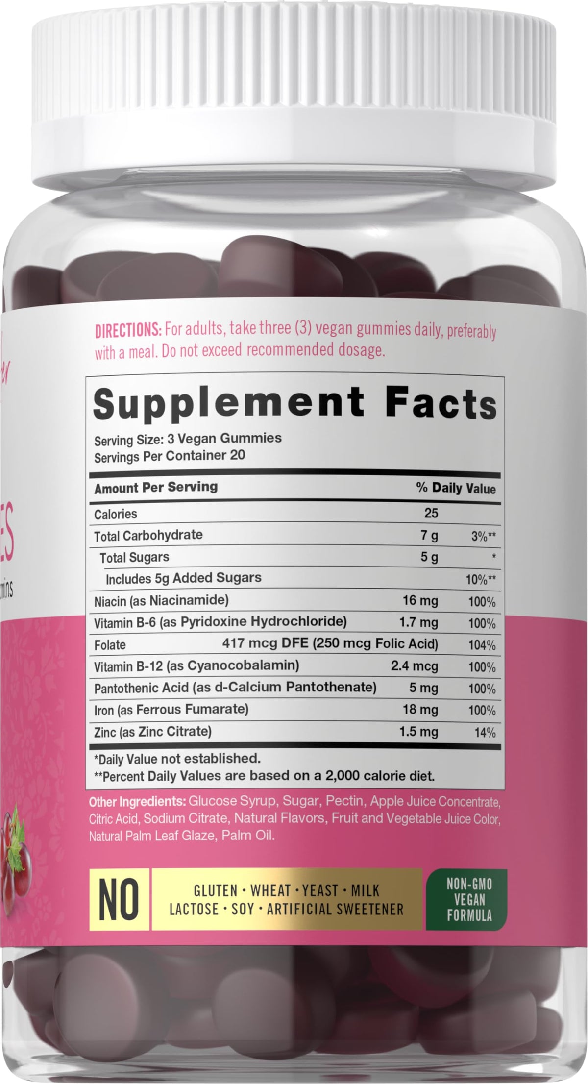 Carlyle Iron Gummies with Vitamin B Complex - 60 Count - image 2