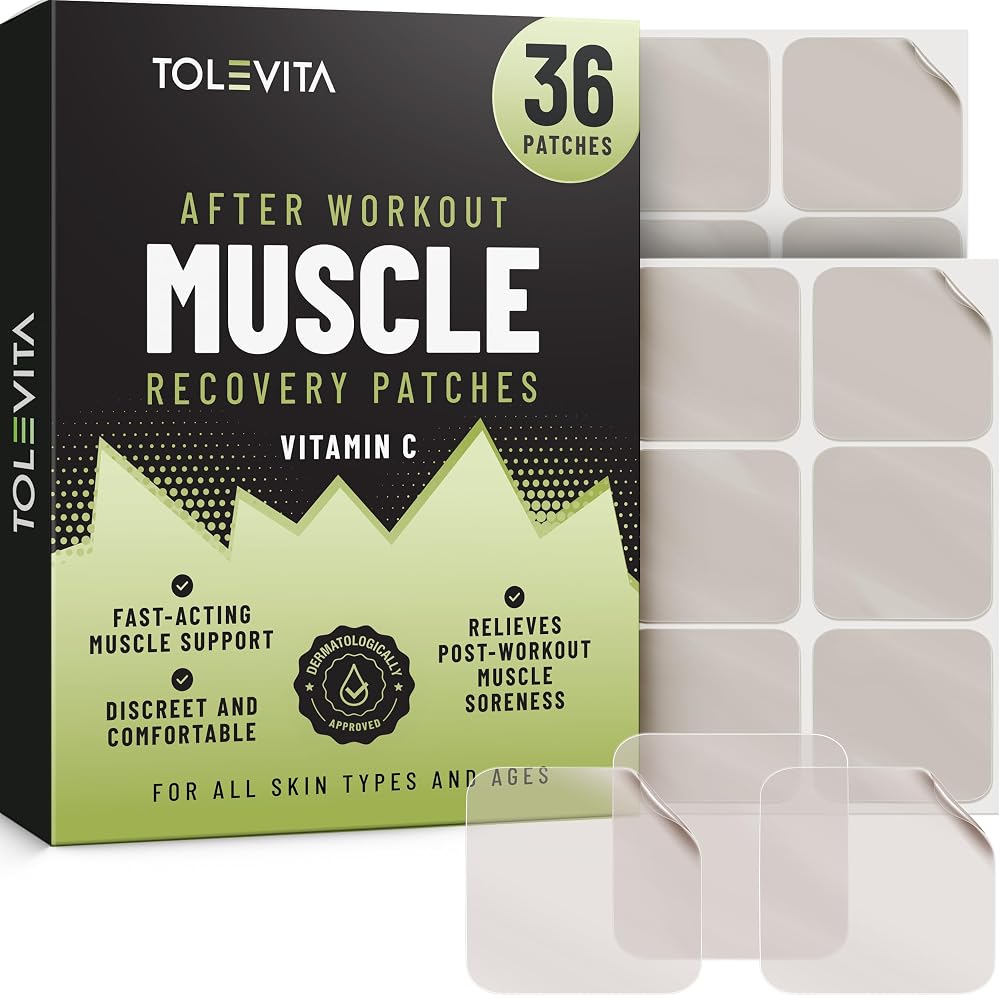 TOLEVITA Post Workout Muscle Recovery Patches with Vitamin C - 36 Patches