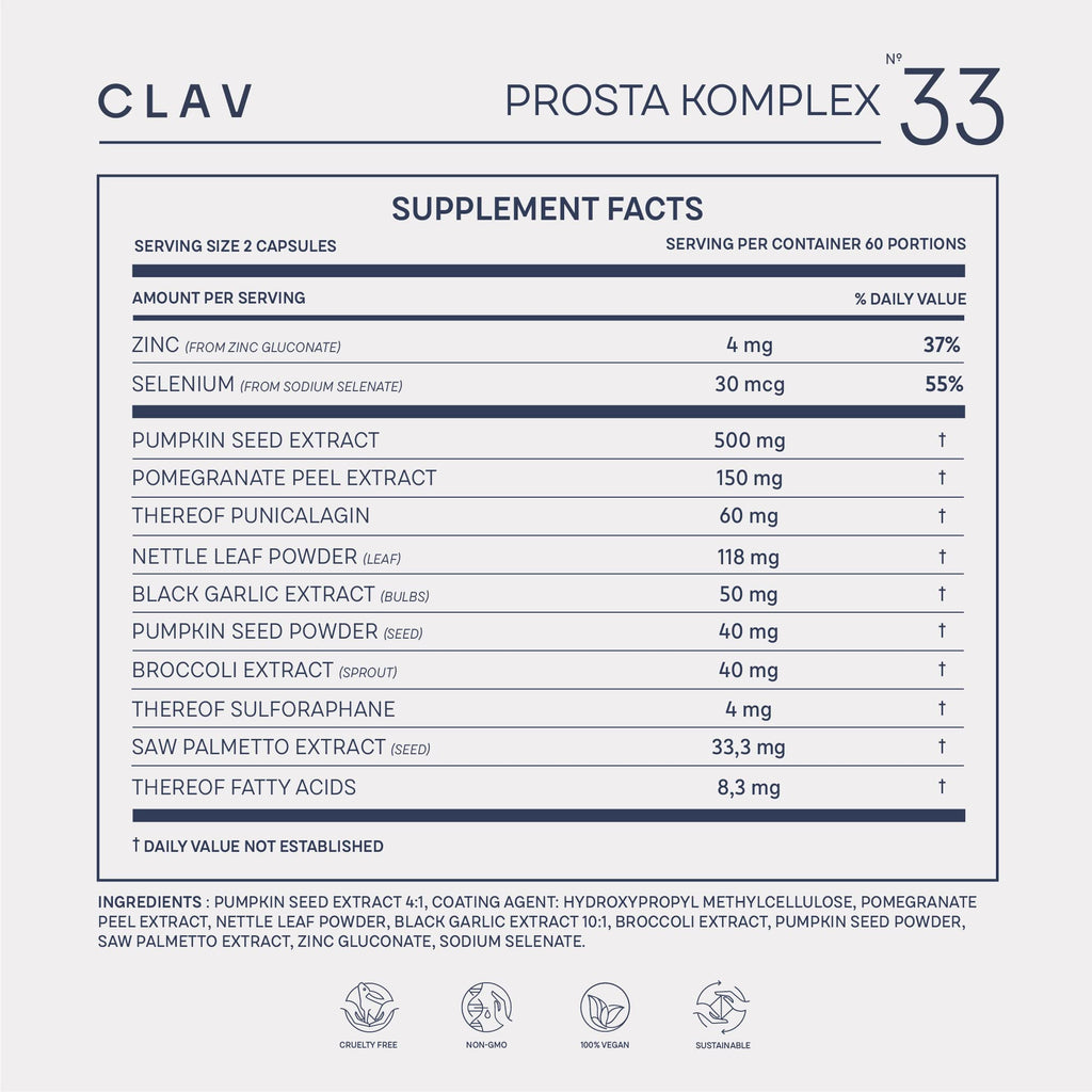 CLAV Prostate Health Supplement Saw Palmetto - 120 Capsules - image 8