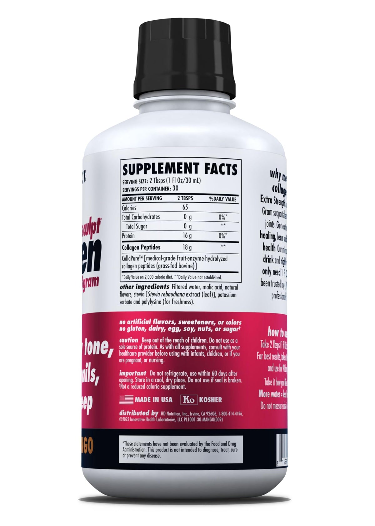HEALTH DIRECT AminoSculpt Original Liquid Collagen Peptides 18