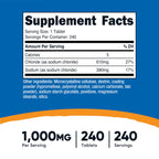 Nutricost Sodium Chloride 1000mg Salt Tablets - 240 Tablets - image 2
