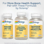 SOLARAY Calcium Magnesium Zinc Supplement - 250 Vegetarian Capsules - image 6