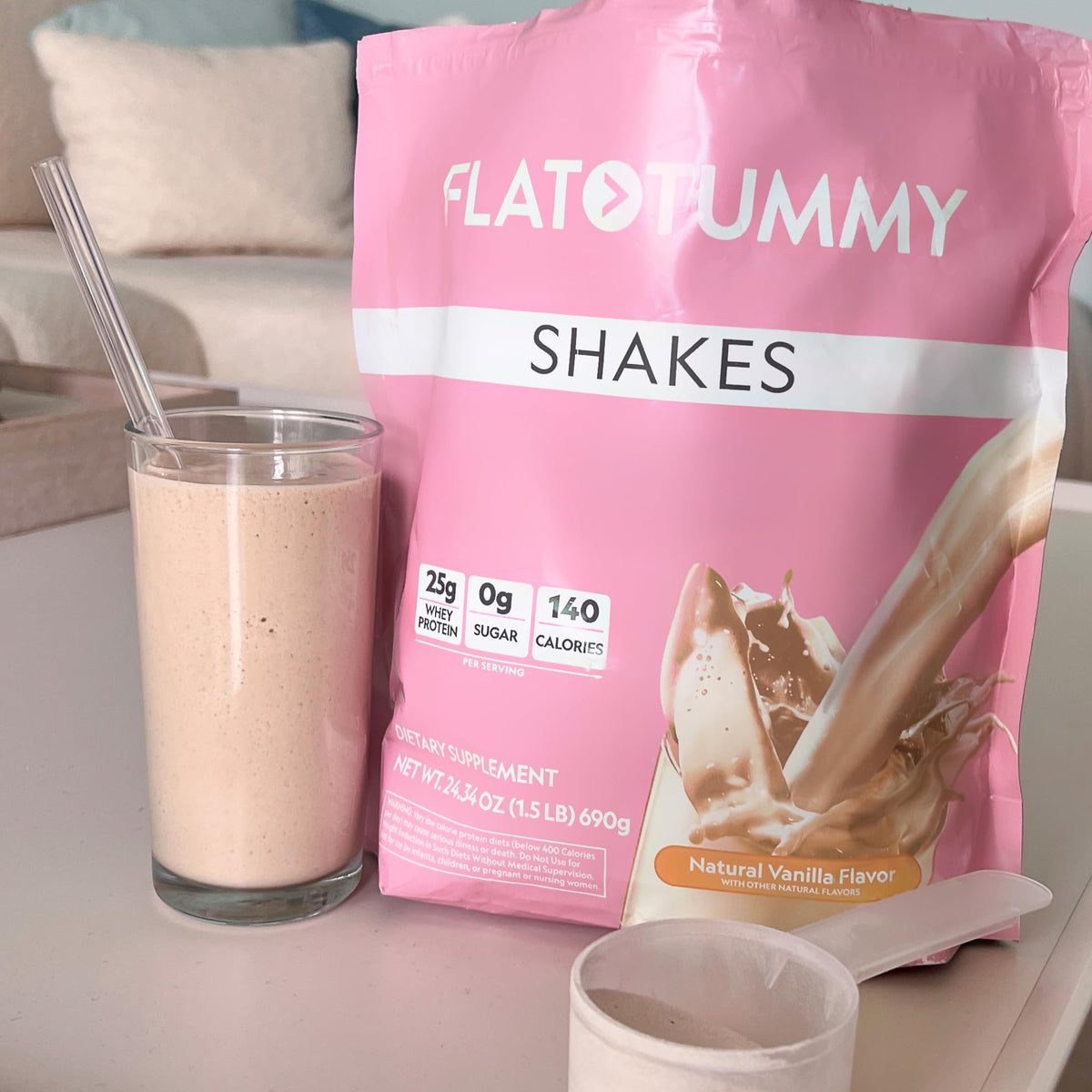 Flat Tummy Vanilla Meal Replacement Shake - 20 Servings - image 7