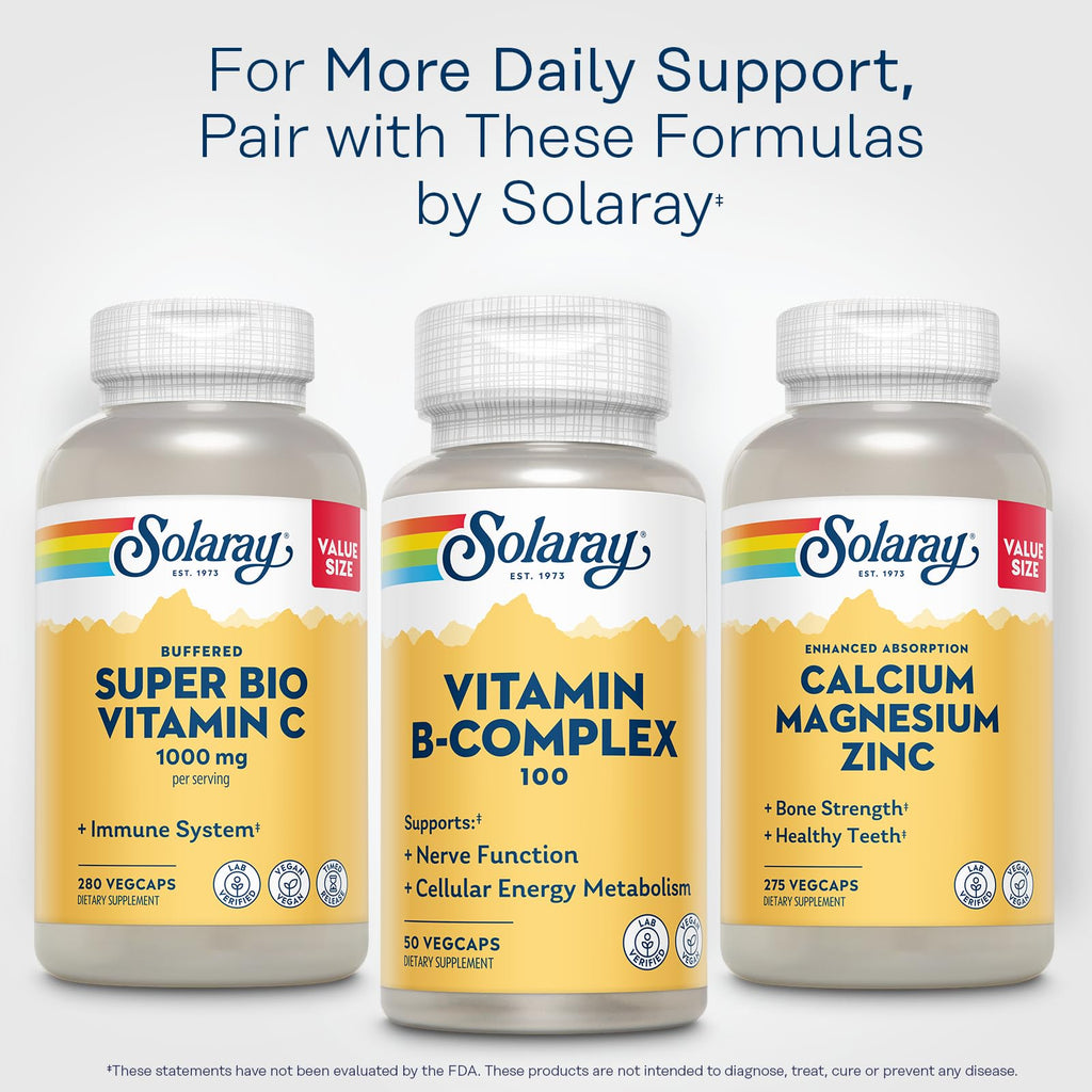 SOLARAY Vitamin B Complex 100mg - 50 Vegetarian Capsules - image 6