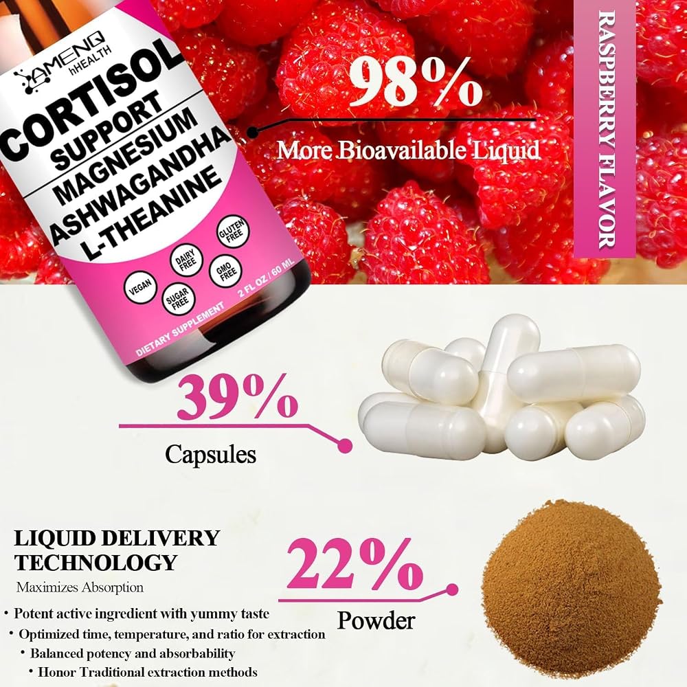 AMENQ hHEALTH Cortisol Reducer Liquid Drops - 2 fl oz - image 5