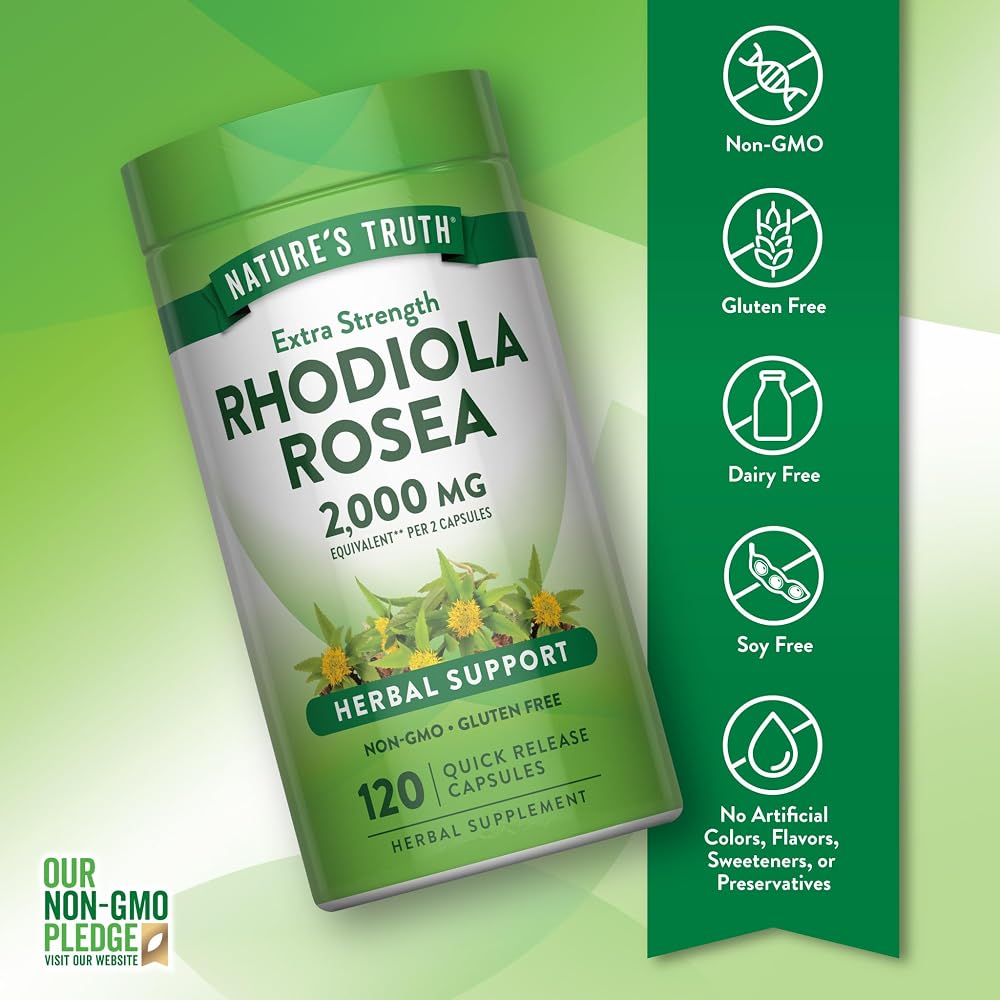 Nature's Truth Rhodiola Rosea Herbal Support - 120 Capsules - image 3