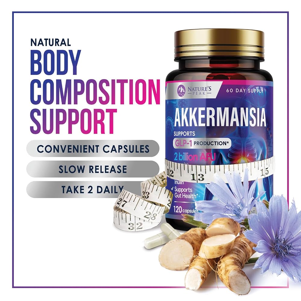 Nature's Peak Akkermansia Gut Health Supplement 2 Billion AFU