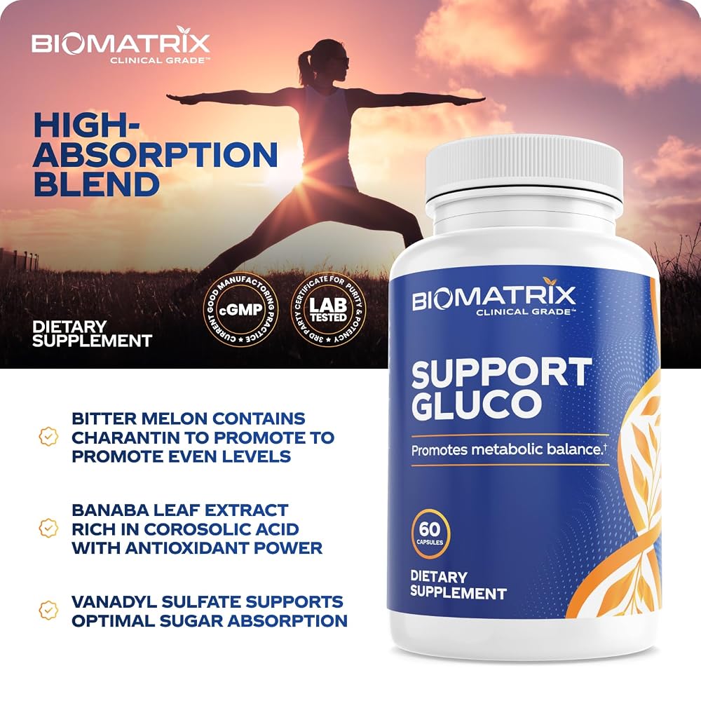 BioMatrix Support Gluco Metabolism Supplement - 60 Capsules - image 2