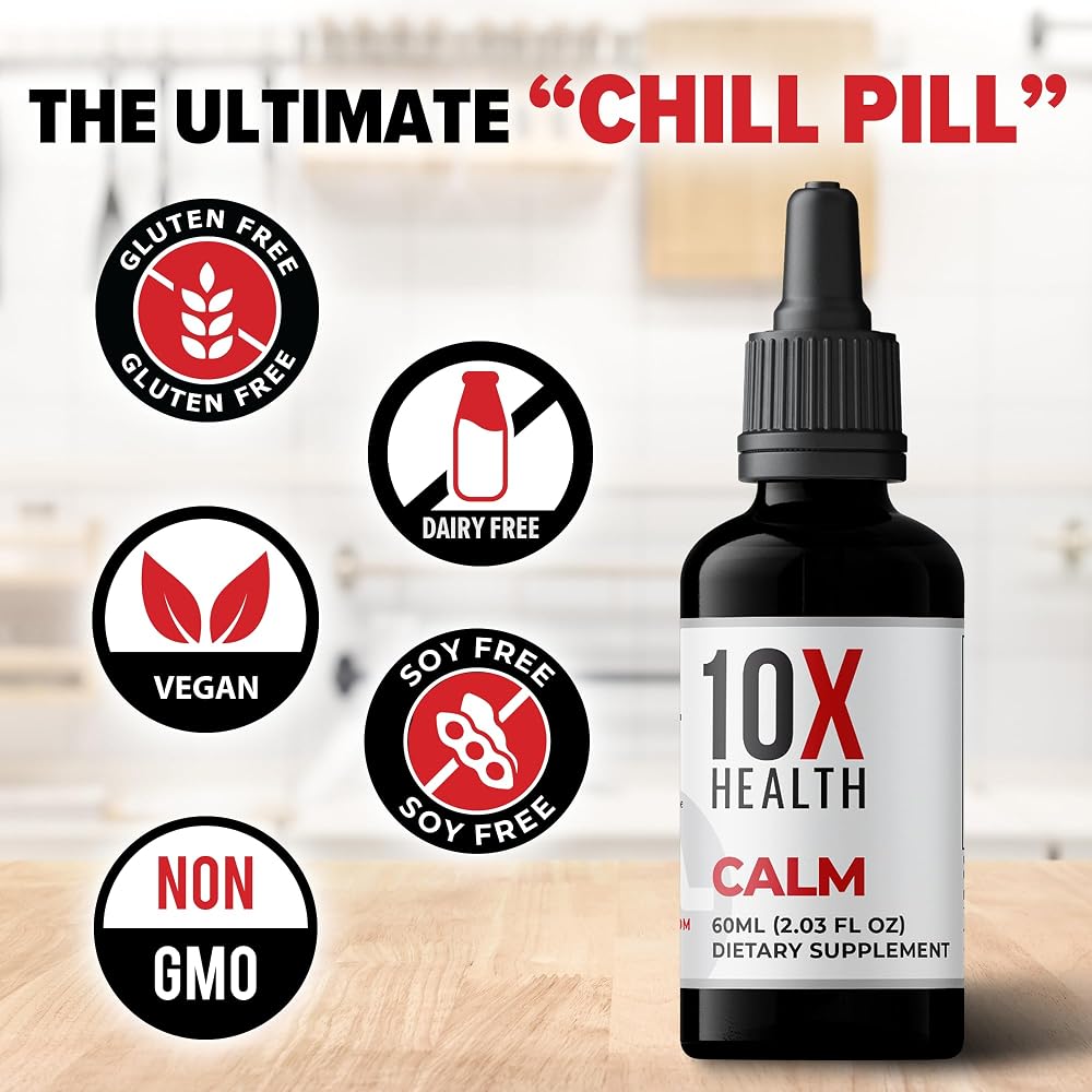 10X Health Calm Drops L-Theanine & GABA - 2.03 Fl Oz - image 6