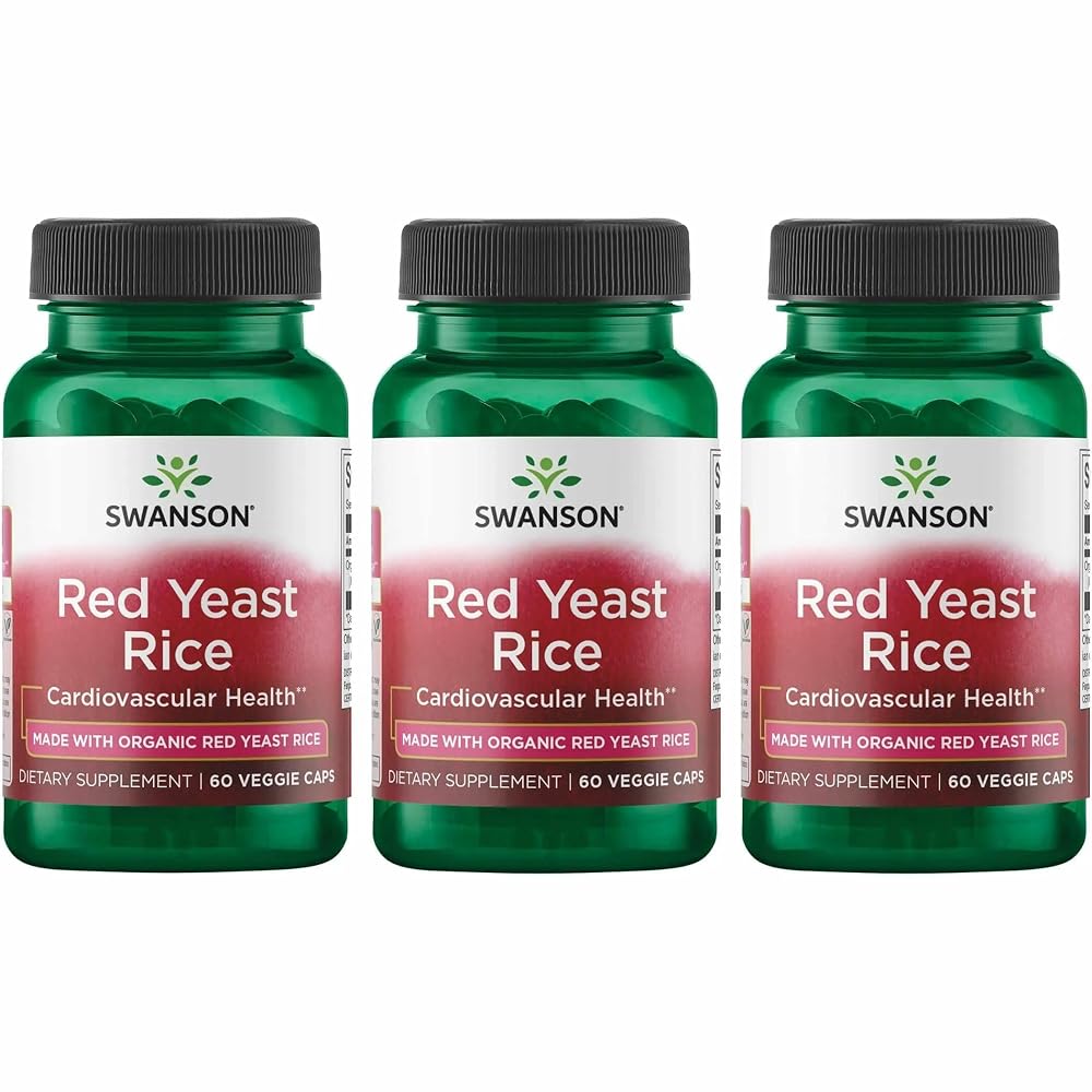 Swanson Organic Traditional Red Yeast Rice 600 mg - 180 Vegetarian Capsules