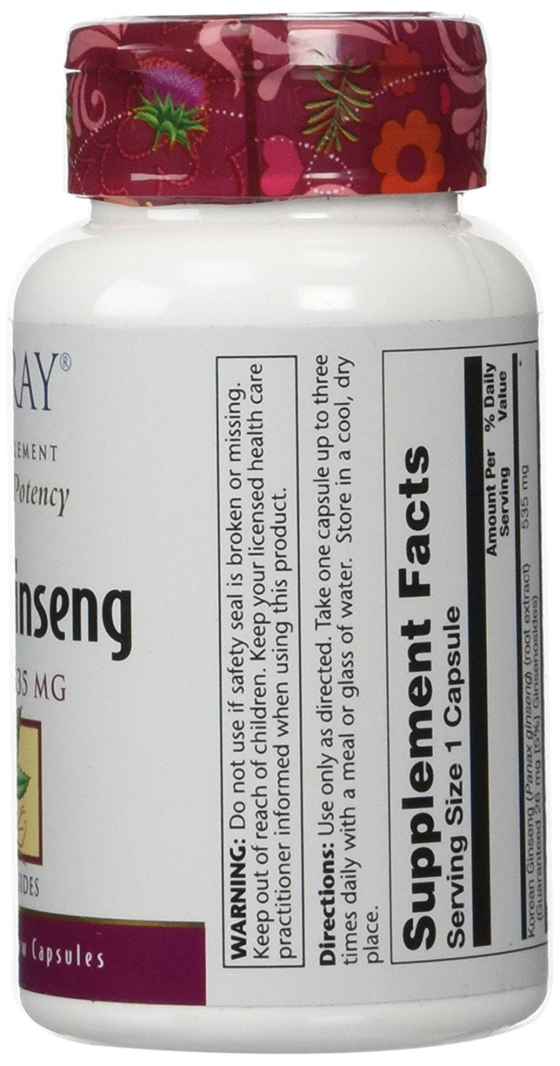 Solaray Korean Ginseng Root 500mg - 60 Capsules - image 2