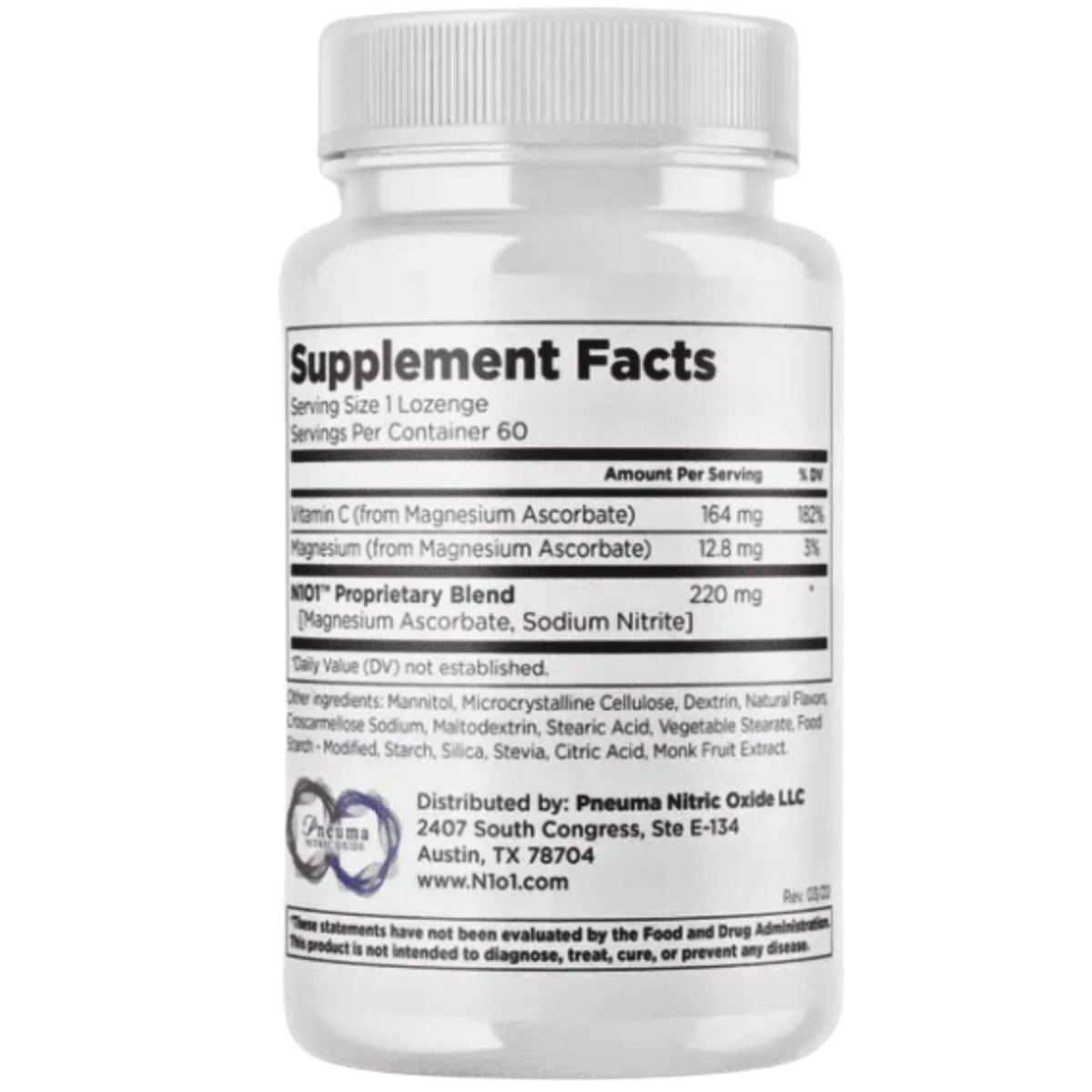 N1O1 Nitric Oxide Lozenges Supplement - 60 Count - image 4