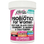 Clean Nutraceuticals Probiotics for Women with D Mannose - 60 Capsules