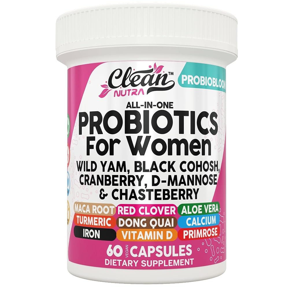 Clean Nutraceuticals Probiotics for Women with D Mannose - 60 Capsules
