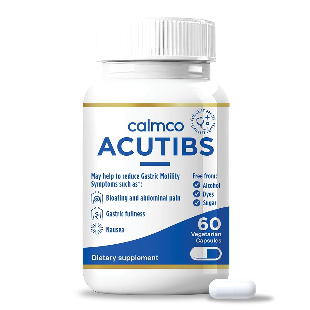 CalmCo Acutibs Vegan Capsules Natural Digestive Aid - 60 Count