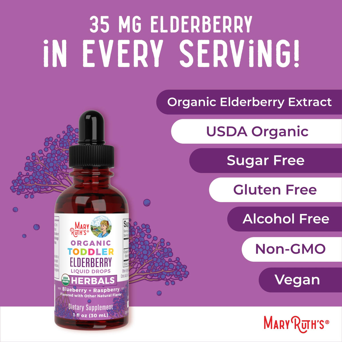 MARYRUTH'S Elderberry Liquid Drops