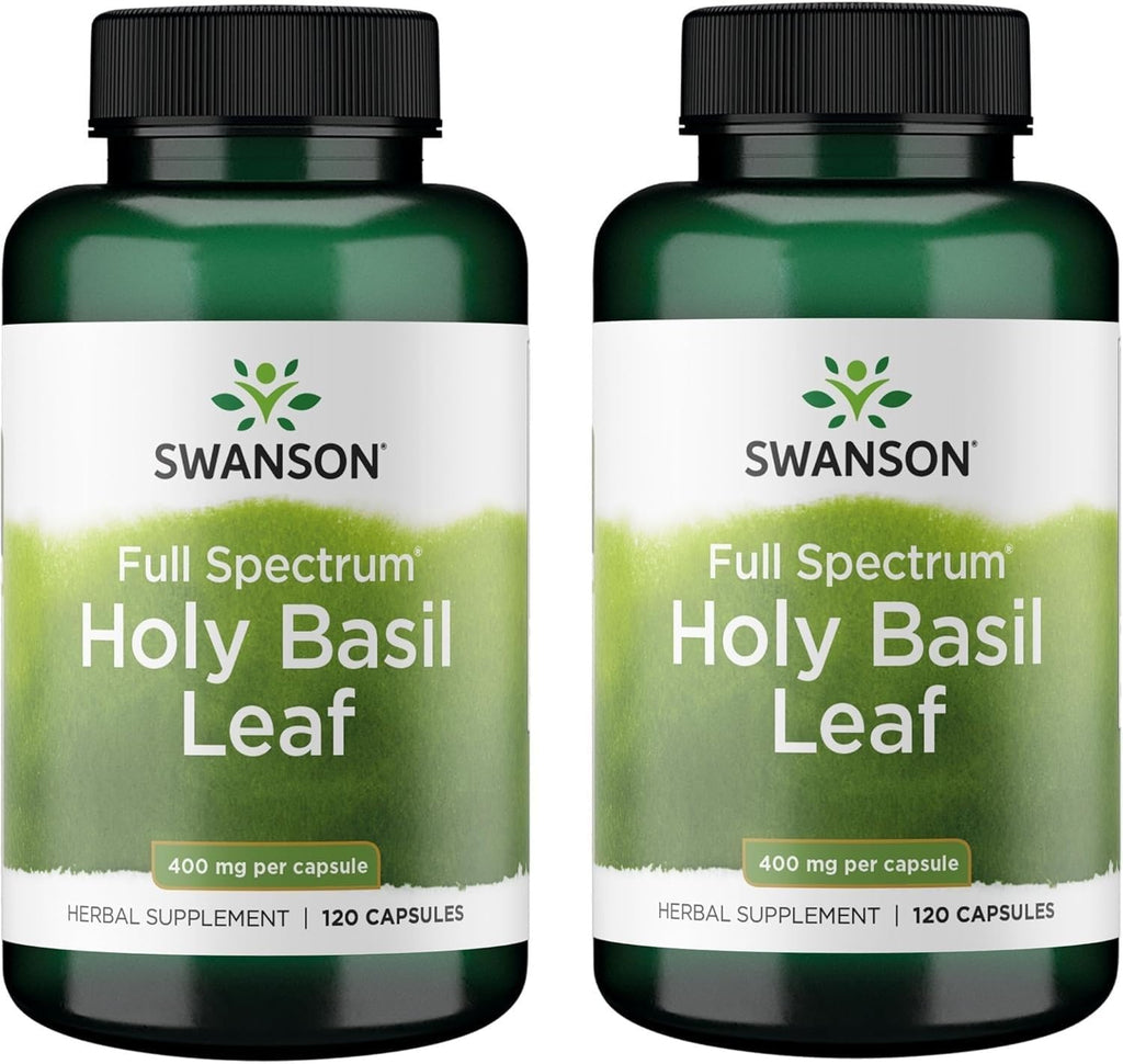 Swanson Holy Basil Leaf Tulsi 800 mg - 120 Capsules (2 Pack)
