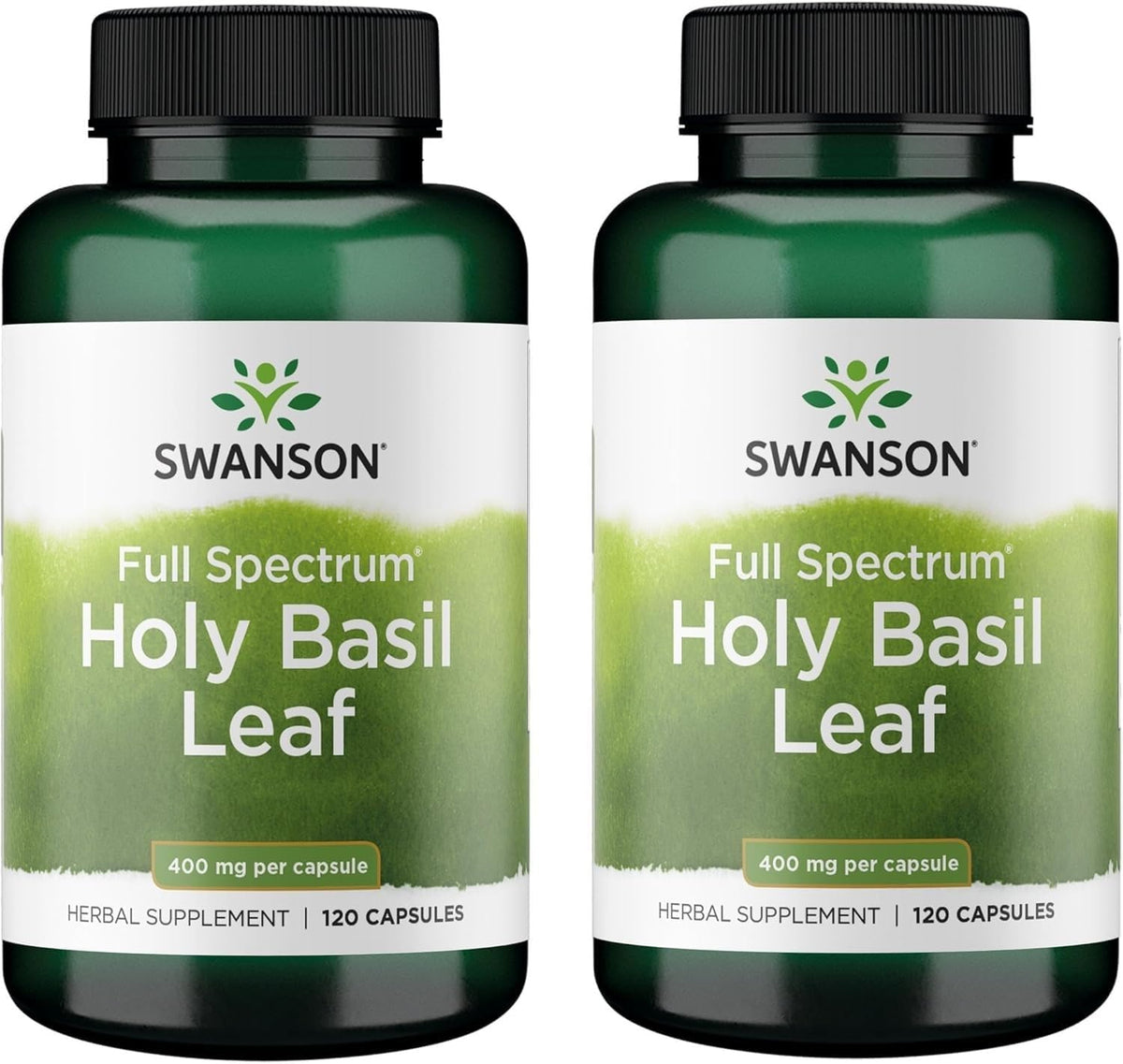 Swanson Holy Basil Leaf Tulsi 800 mg - 120 Capsules (2 Pack)