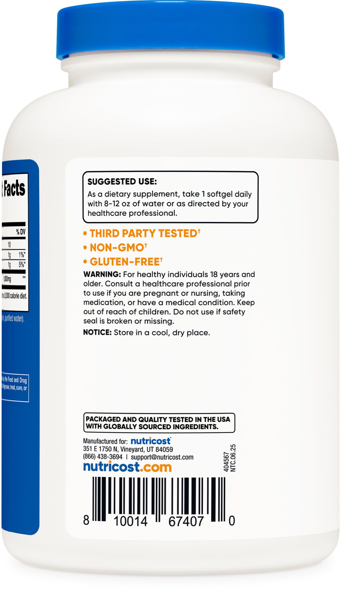 Nutricost Coconut Oil Softgels 1000mg - 240 Softgels - image 4