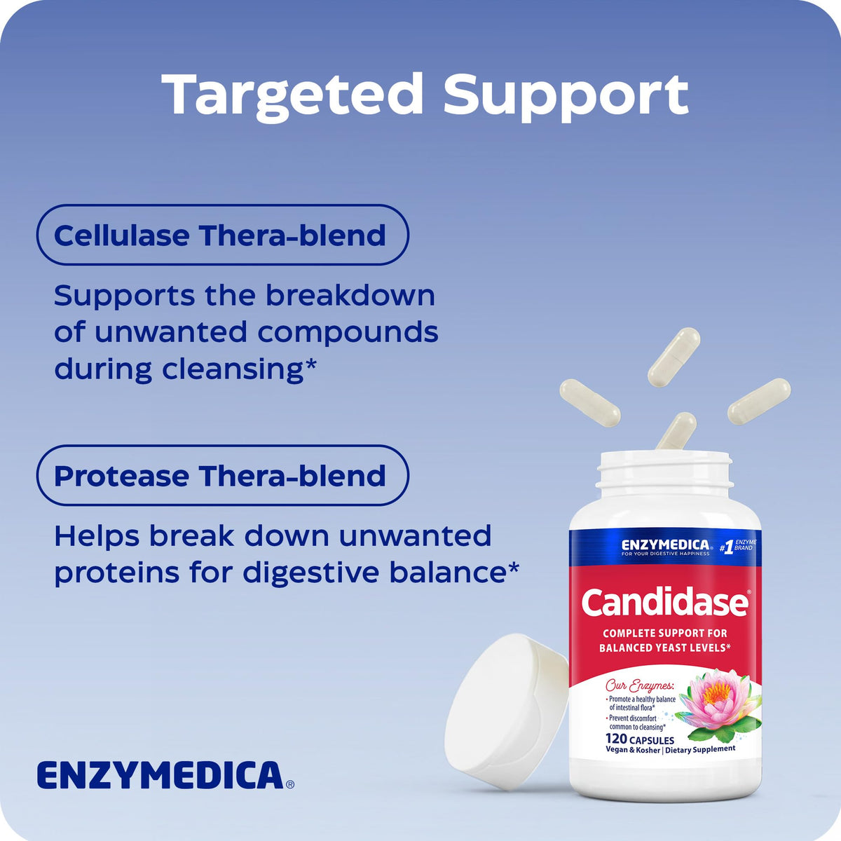 Enzymedica Candidase Enzyme Supplement - 120 Capsules - image 4