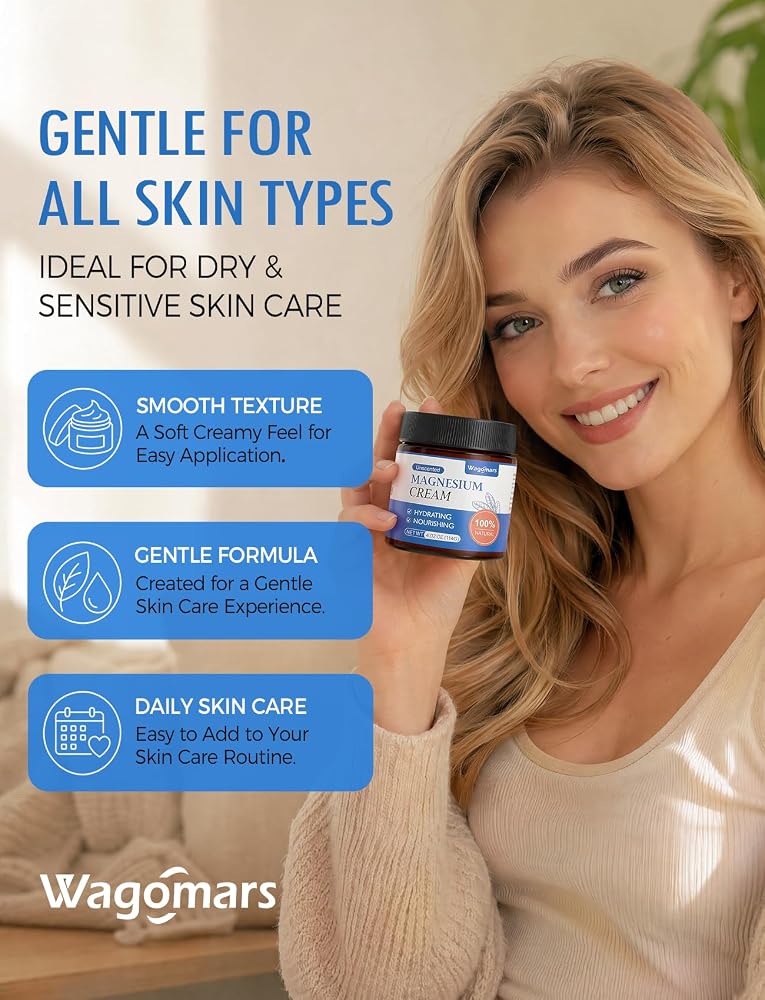 Wagomars Magnesium Cream - Natural Magnesium Lotion - Body Butter