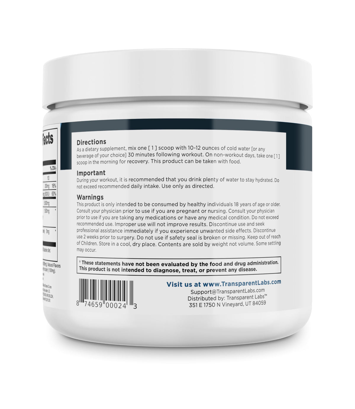 Transparent Labs Creatine HMB - Creatine Monohydrate Powder with HMB