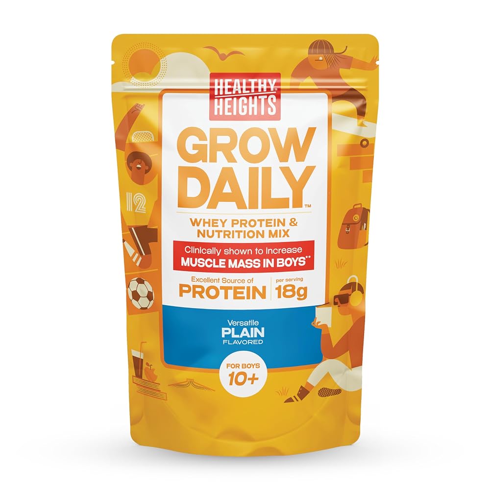 Healthy Heights Grow Daily Kids Protein Drink Mix Plain - 21.6 oz