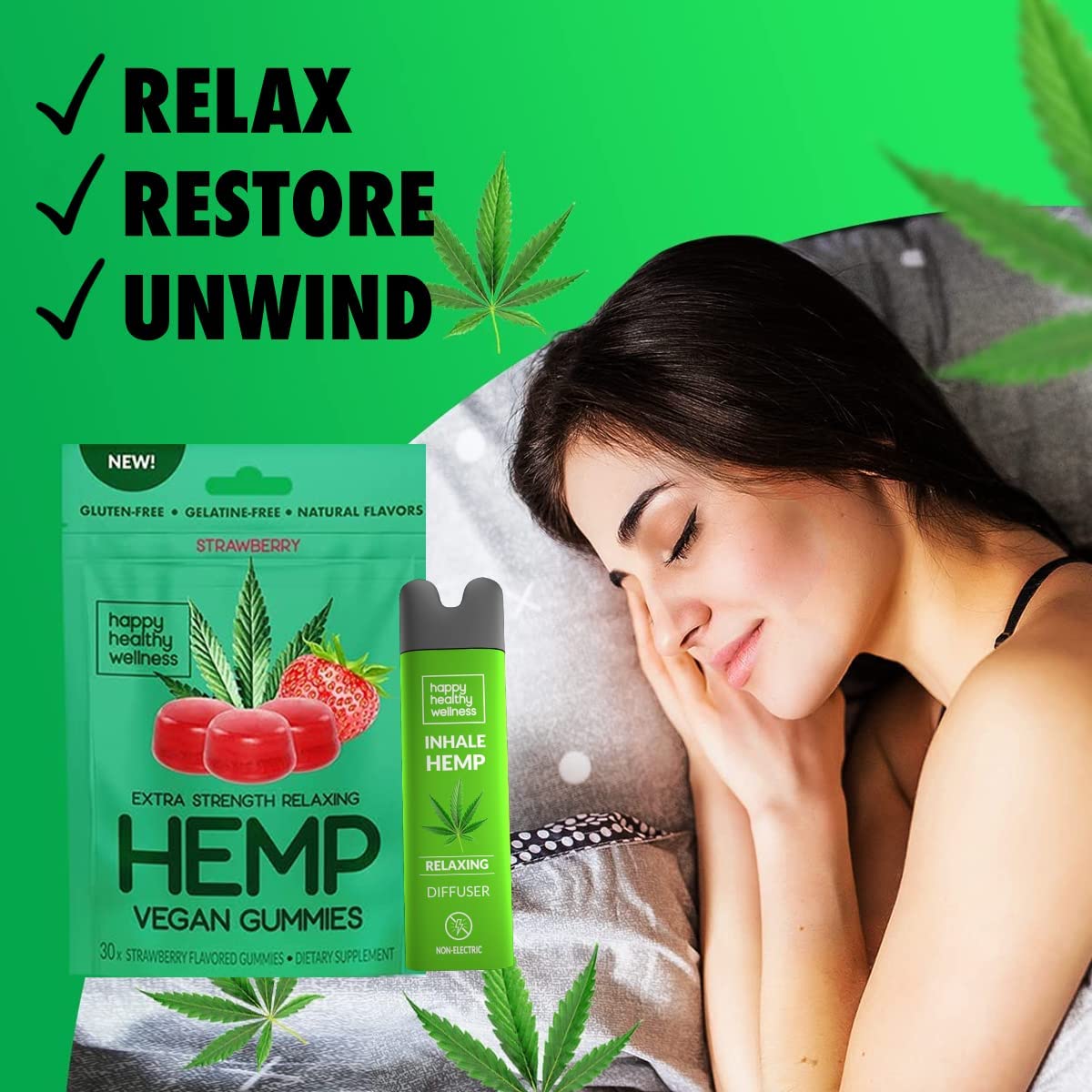 Happy Healthy Wellness Hemp Gummies & Inhaler Gift Pack - 31 Count - image 5