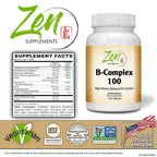 Zen Supplements Advanced B Complex Vitamin - 100 Tablets - image 2