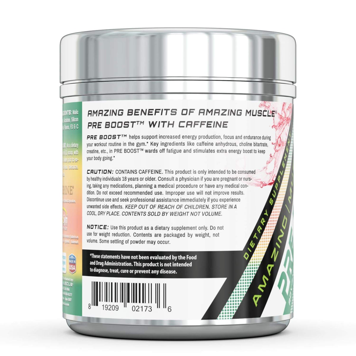 Amazing Nutrition Muscle Pre Boost Pre-Workout Powder - 20 Servings - image 2