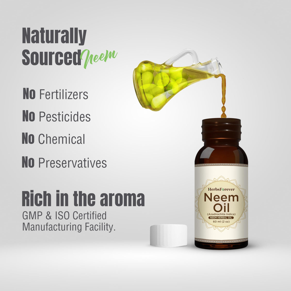 Herbsforever Neem Oil Cold Pressed Premium Oil - 2 Fl Oz - image 5