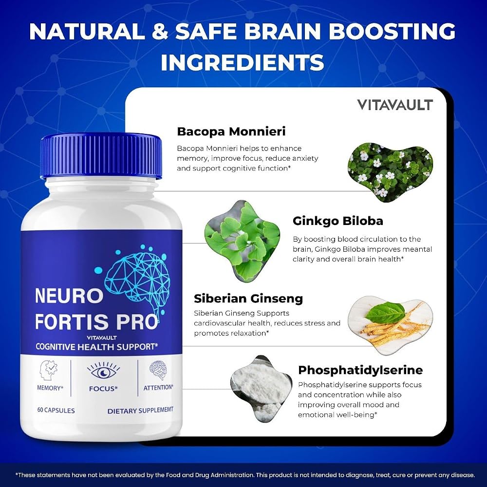 Vitavault Neuro Fortis Pro Brain Supplement - 300 Capsules - image 6