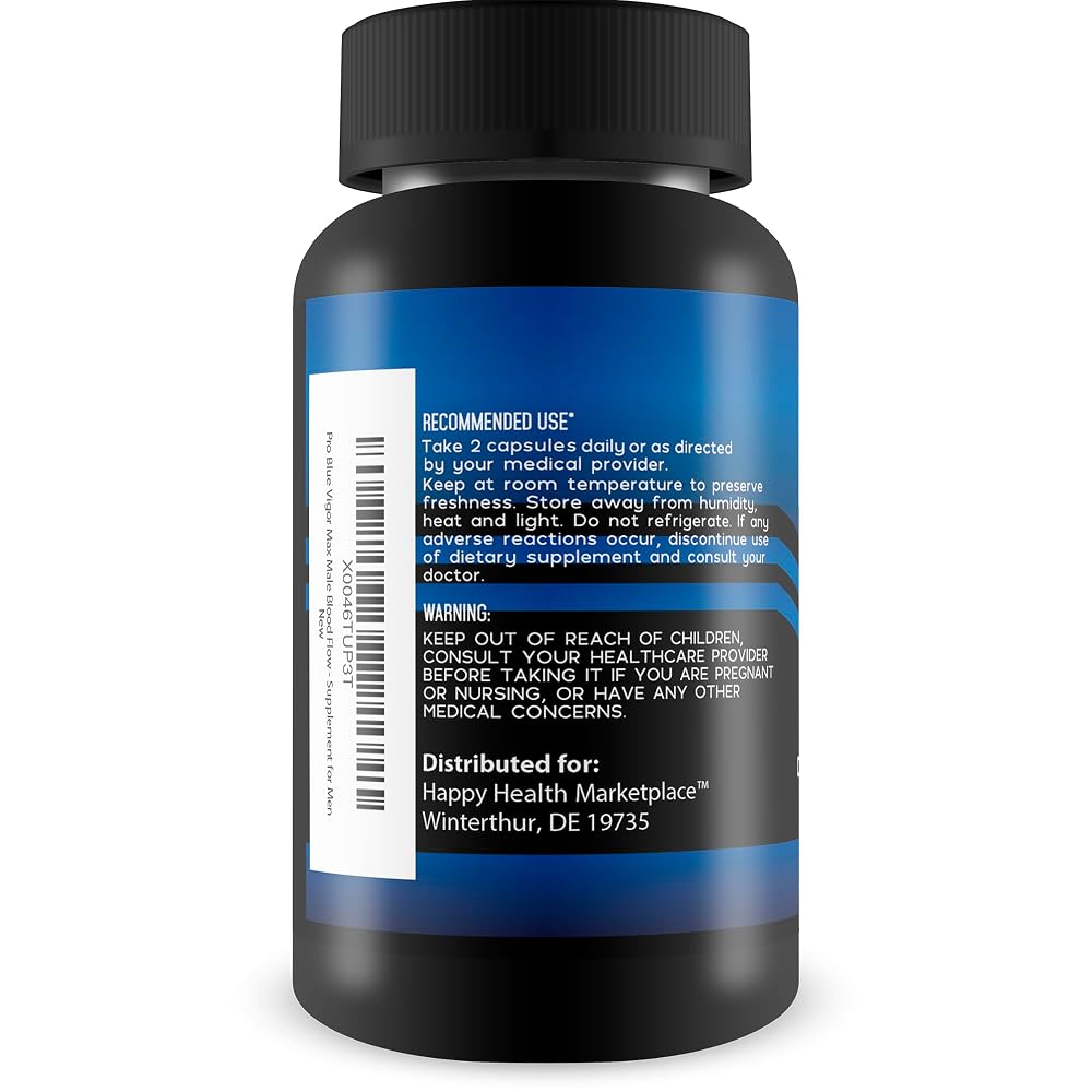 Happy Health Marketplace Pro Blue Vigor Max Male Blood Flow - 60 Capsules - image 3