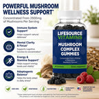 LifeSource Vitamins 10 Mushroom Complex Gummies - 60 Gummies - image 2
