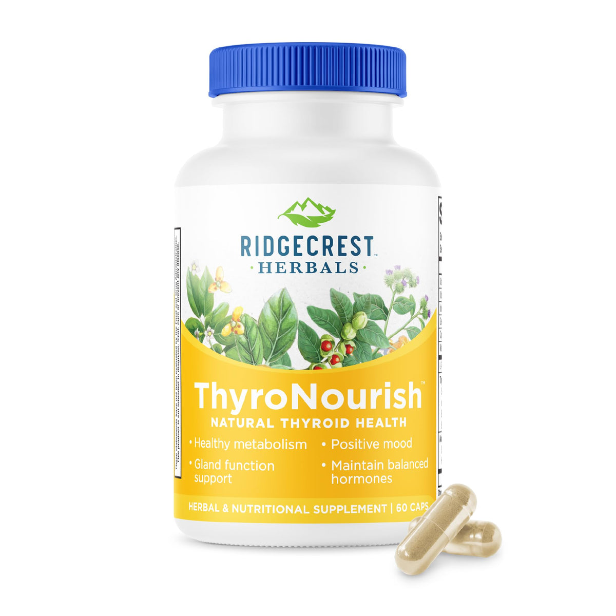 RidgeCrest Herbals ThyroNourish Thyroid Support - 60 Capsules