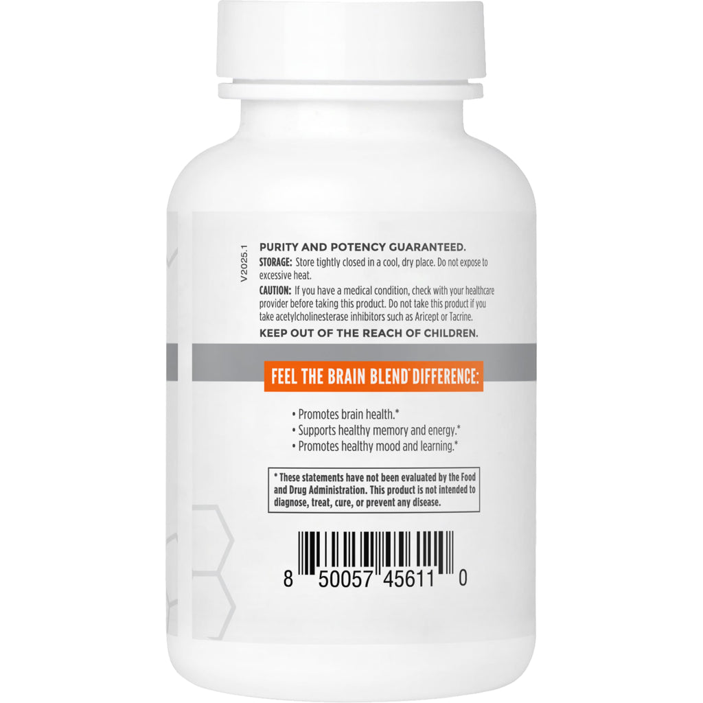 NBI Brain Blend Nootropic for Memory & Focus - 120 Capsules - image 3