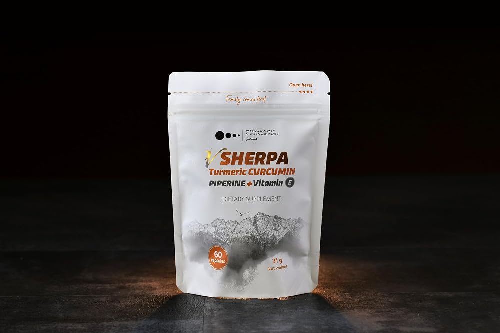 vSherpa Turmeric Curcumin with Piperine & Vitamin E - 60 Capsules