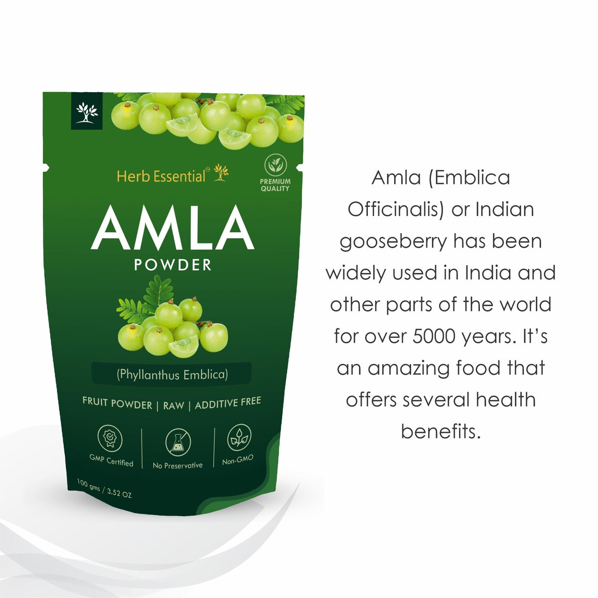Herb Essential Organic Amla Powder - 3.53 oz - image 3