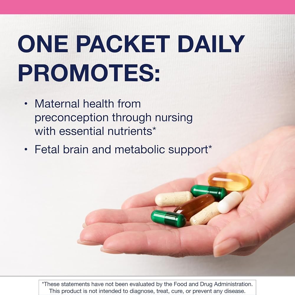 Metagenics PlusOne Prenatal Vitamins with DHA & Folate - 30 Packets - image 2