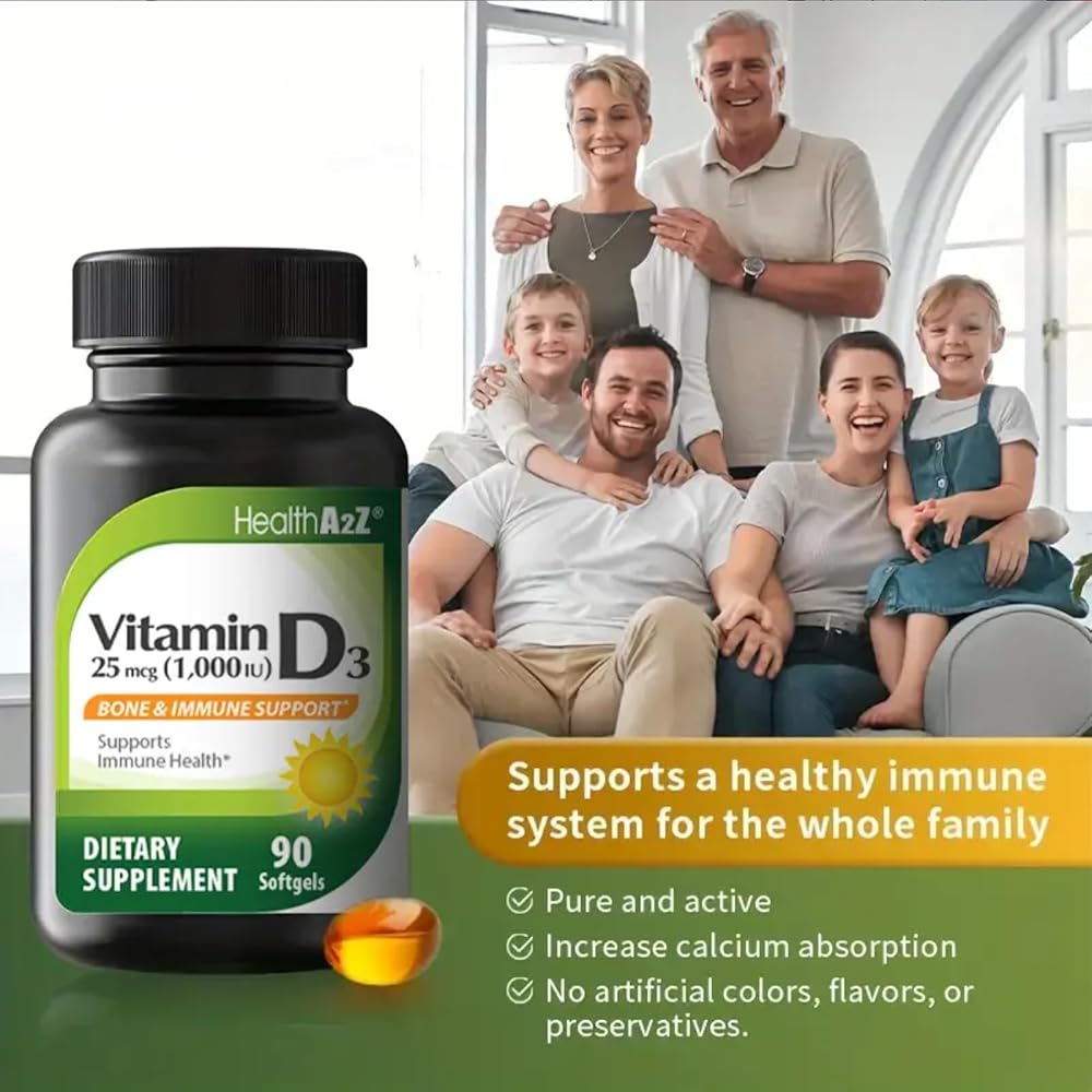 NutraA2Z Vitamin D3 1000 IU - 90 Softgels - image 2