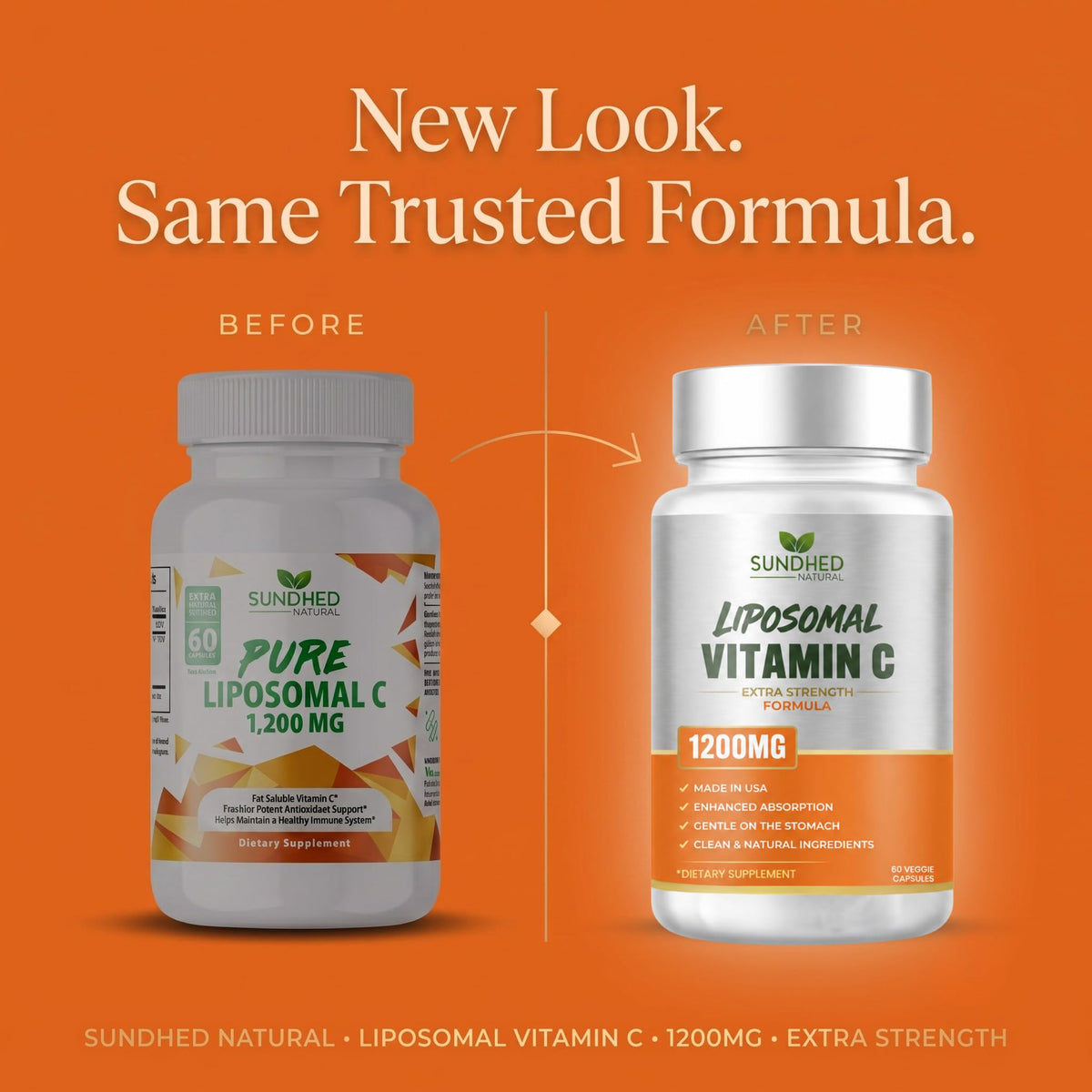 Sundhed Natural Pure Liposomal Vitamin C - 1200mg Immune System