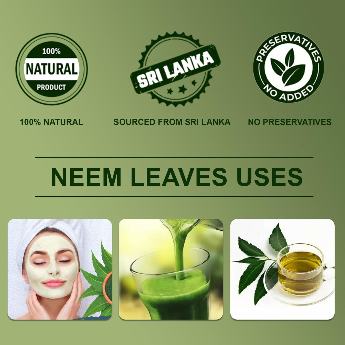 Ceylon Flavors Fresh & Pure Naturally Grown Dried Neem Leaves - 1 oz - image 3